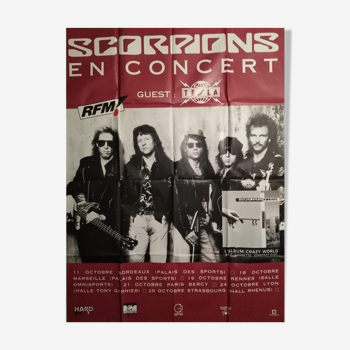 Affiche concert Scorpion vintage 120x160