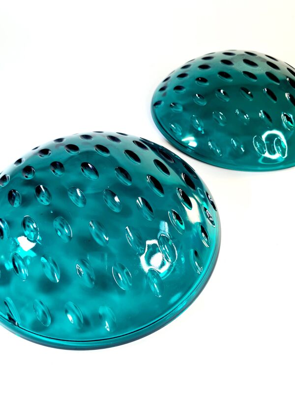 Paire de coupes en verre taillé — modèle Odelys attribué Guerlain