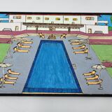 Tableau Art Naïf peinture sur bois