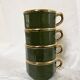 Coffee cups Bistrot Yves Deshoulieres Apilco empire green