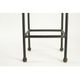 Two consoles, wrought iron sheaths on glass top, twentieth century