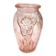 Vintage 1930s Art Deco Rosaline glass vase with hyacinth