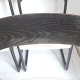 Duo of sleigh chairs