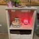 Meuble vintage en osier blanc