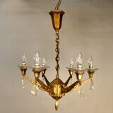 Bronze chandelier with 6 light arms