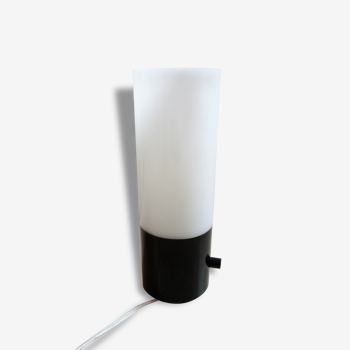 Lampe veilleuse plastique noir et blanc 1960