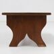 Small rustic wooden stool with curved base, France ca. 1900