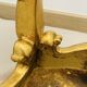 Louis XV Rococo style stool in gilded wood – pink seat – 20th century