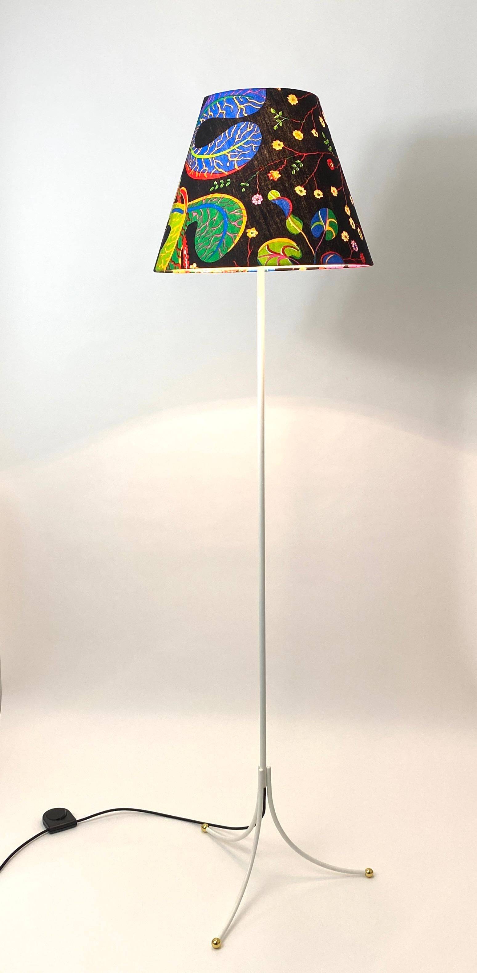 Josef Frank x J.T. Kalmar (House & Garden) Tripod floor lamp in white brass #2057