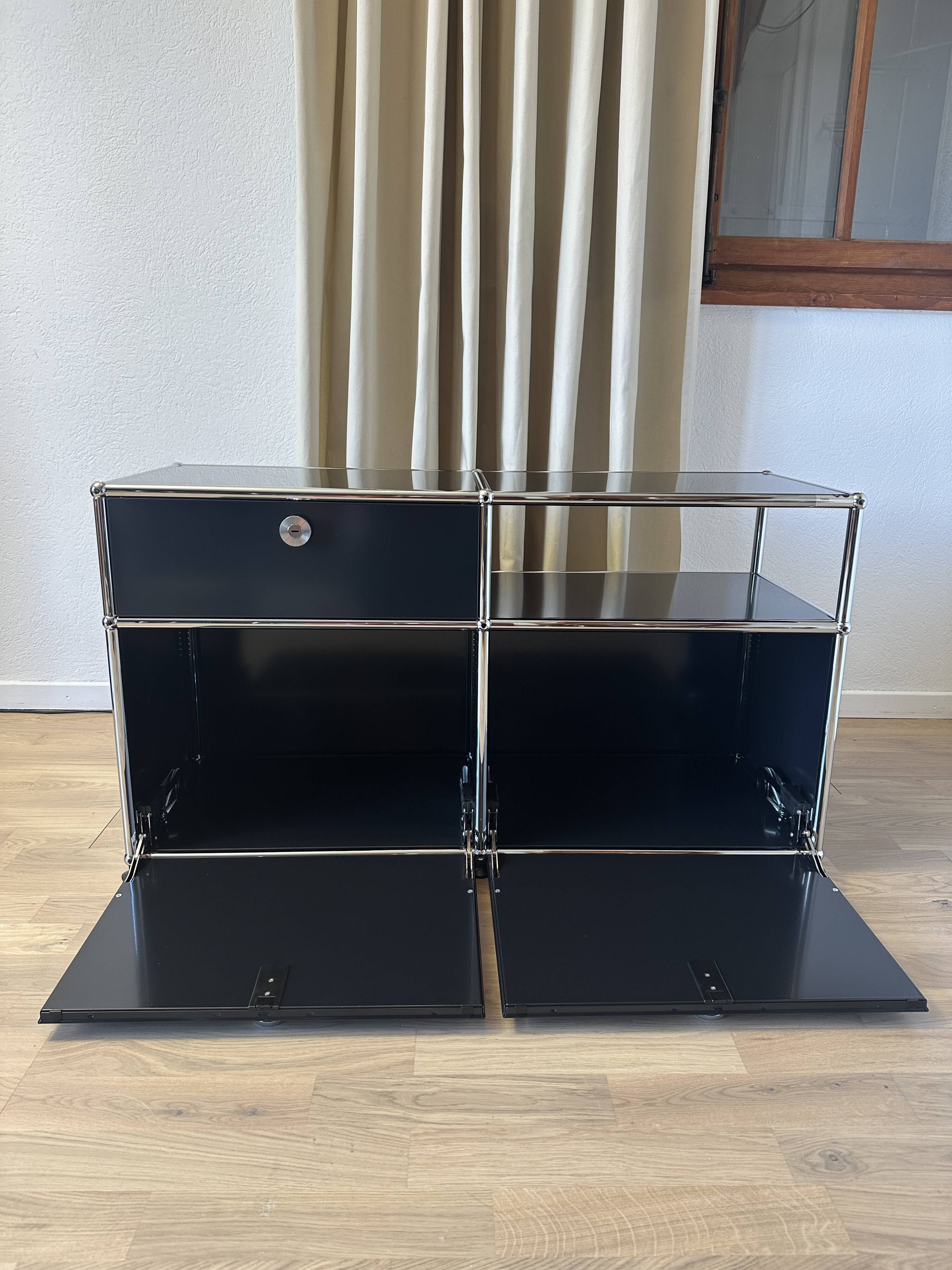 USM Haller chest of drawers in Graphite Black