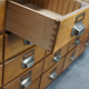 German apothecary's cabinet in oak mid-twentieth century