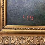 Oil on canvas of the Col des Aravis in Haute-Savoie