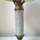 Table lamp in bronze and porcelain