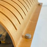 Vintage ikea bent wood and steel wall light