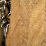 Louis XV style commode in marquetry, 20th century.