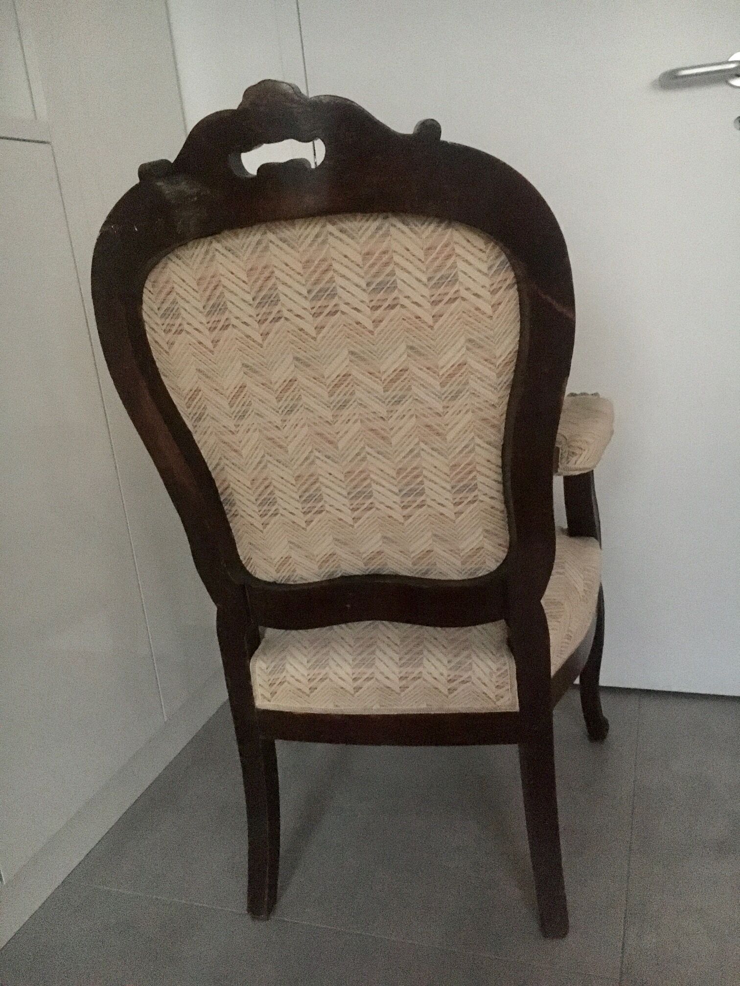 Voltaire armchair 19 th mahogany structure