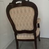 Fauteuil voltaire 19eme  structure en acajou