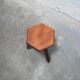 Vintage wooden tripod stool