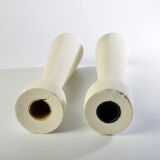 Pair of Scandinavian wood candle holders