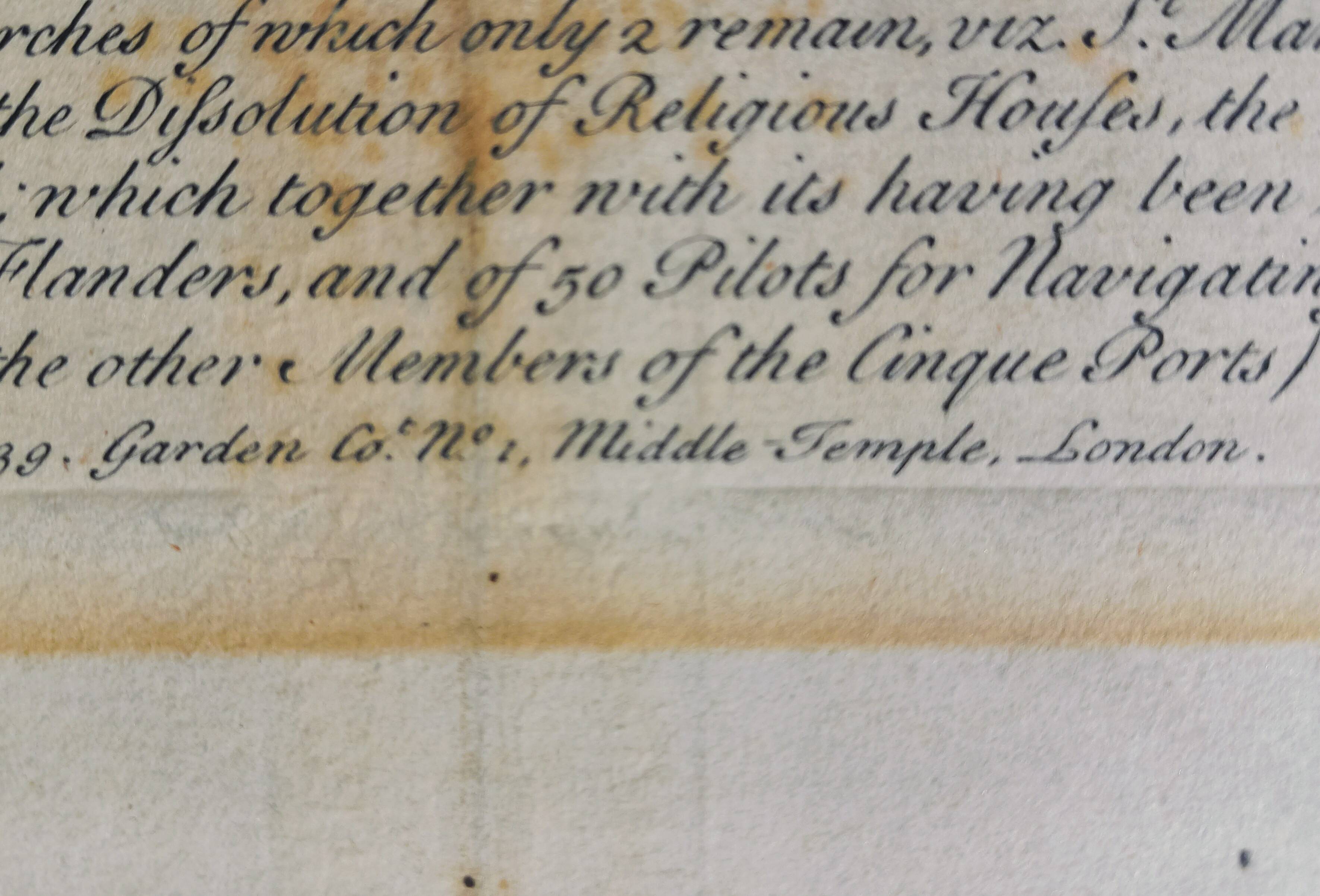 1739 Buck map Dover UK