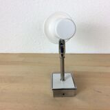 White metal orientable spot wall light 50s