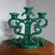 Vallauris Art Deco barbotine candlestick