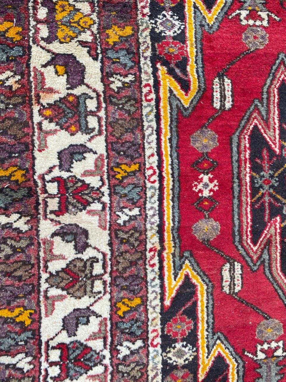 Ancient Persian Mazlaghan carpet 135x208 cm