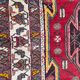 Ancient Persian Mazlaghan carpet 135x208 cm