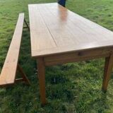Farmhouse table and 2 benches