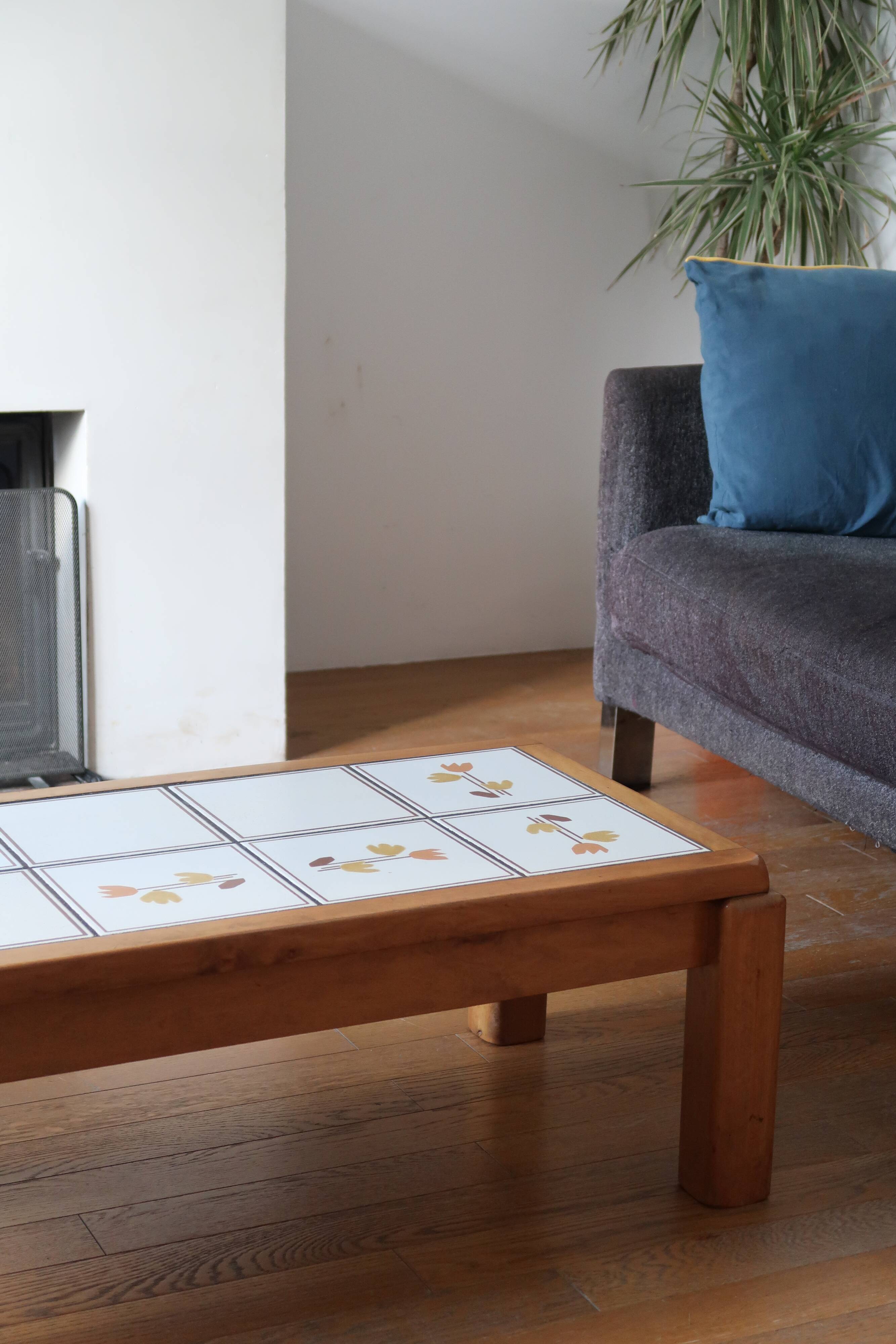 Brutalist coffee table ceramic top