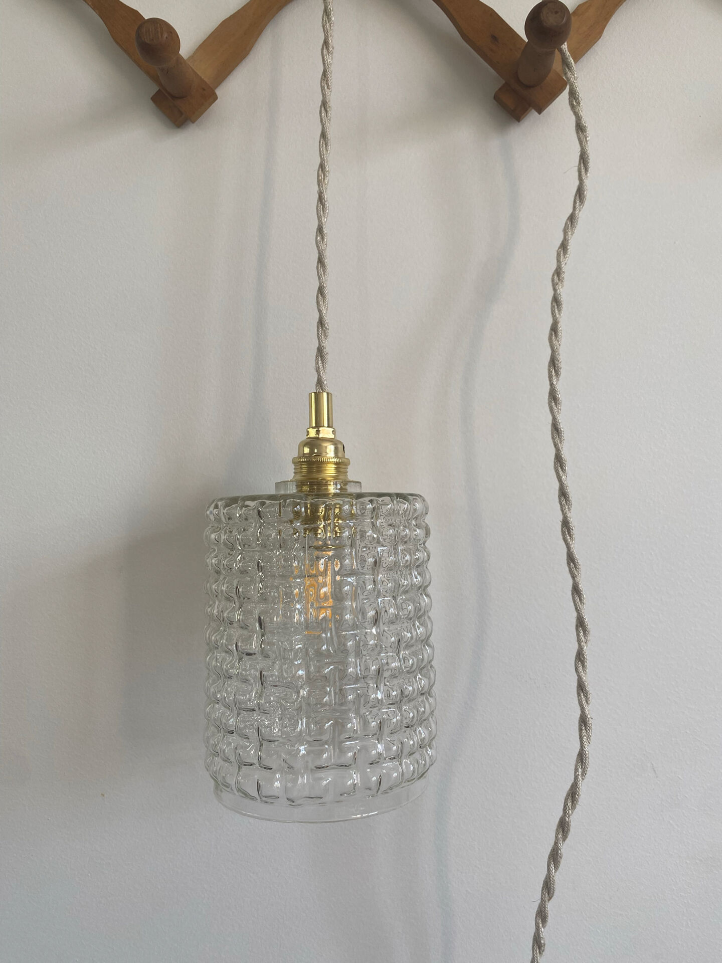 Baladeuse globe vintage en verre 