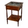 Refreshment table in mahogany, grey marble top, two zinc buckets, 18th century.