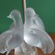 Crystal lamp Lalique with two doves model Ariane