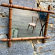 Miroir en bambou vintage 64x50cm