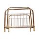 Modernist, gold, newspaper basket, Belgium 1980s.