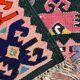 Gorgeous old Romanian kilim, geometrical design, colorful wool tapis kilim Tapis roumain
