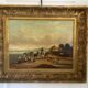 Old Painting French School Marine Port 19th Century Gaultier