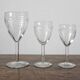 8 vintage-style engraved crystal red wine glasses