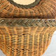 Oval wicker mirror