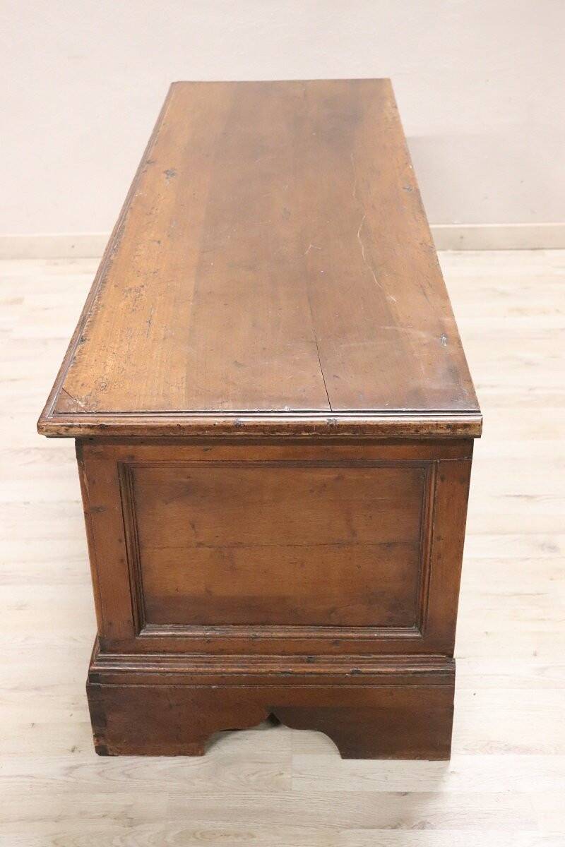 Antique Chest In Solid Walnut, Italy 18th Century