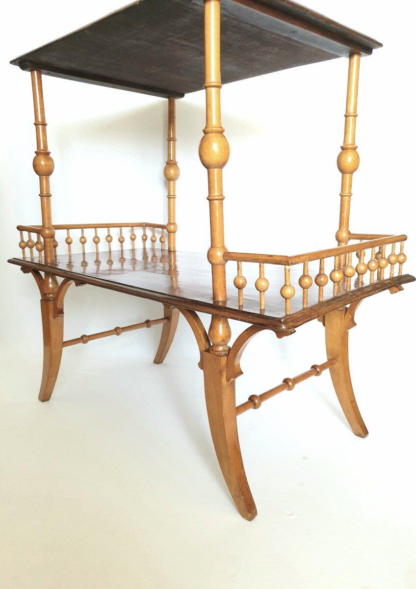 Table à thé Art Nouveau école de Nancy, début XXe