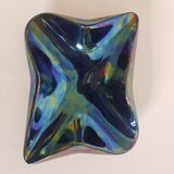 Verceram art ceramic empty pocket in iridescent blue/black color
