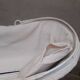 Wicker and painted wood baby cradle