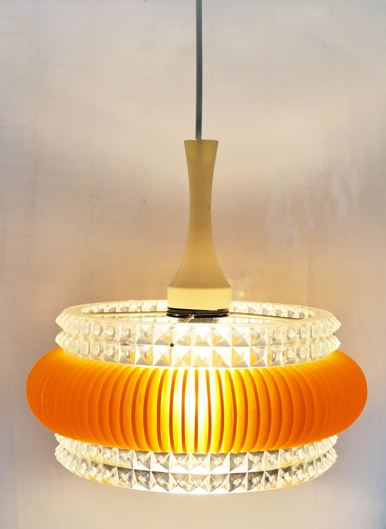Suspension glass  plexiglas and plastic 70s