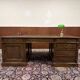 Large Classic English Oak Desk Partnerdesk