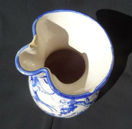 Talevera blue earthenware pitcher