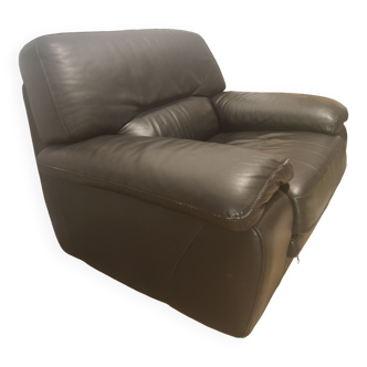 Leather armchair black 90s