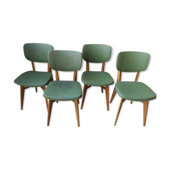 Lot de 4 chaises vintage des années 50