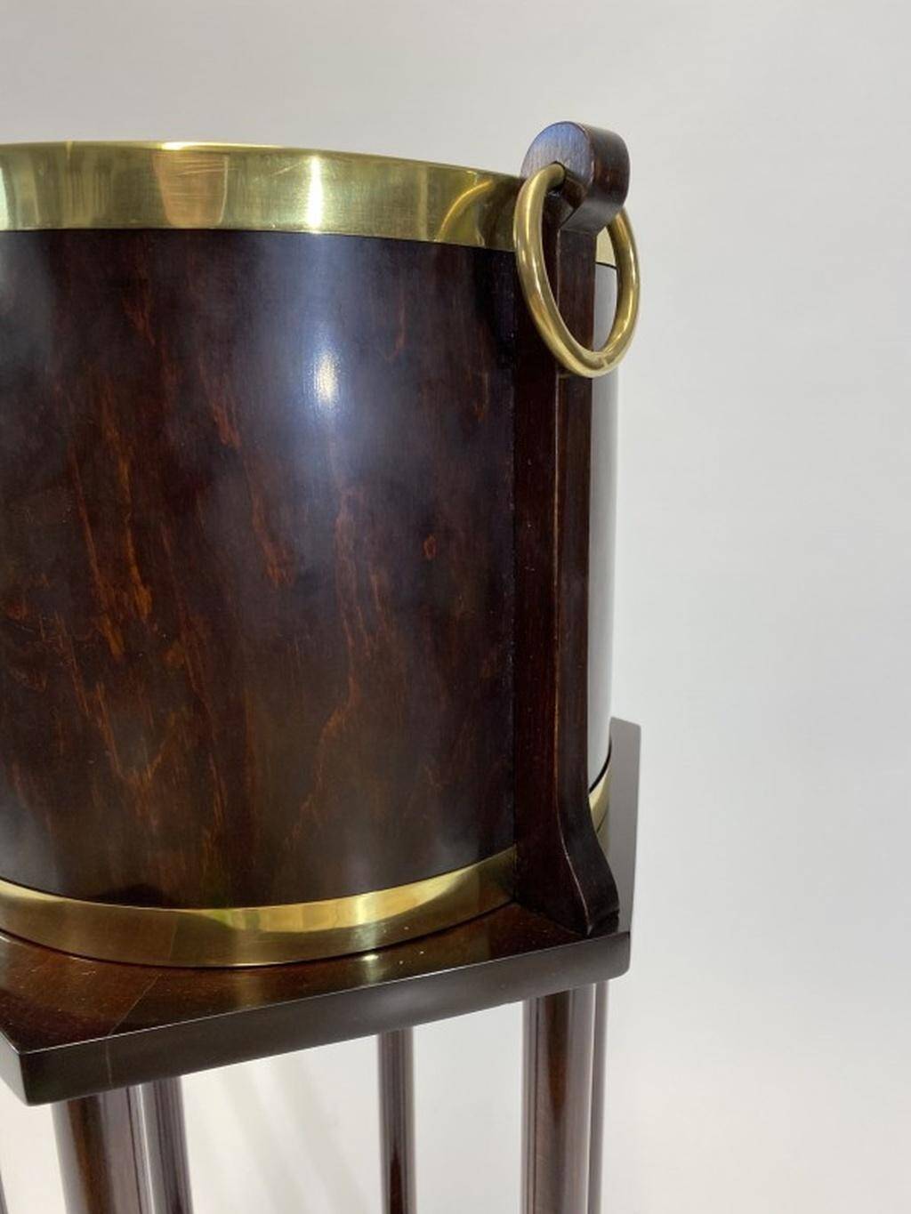 Ice bucket with stand attributed to Adolf Loos