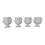 4 shellfish hen white porcelain